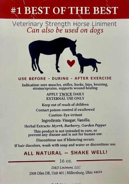 Veterinarian Grade Liniment